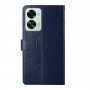 עבור OnePlus Nord 2T כיסוי ארנק / ספר עשוי מעור בצבע כחול עם חריצים לכרטיסי אשראי