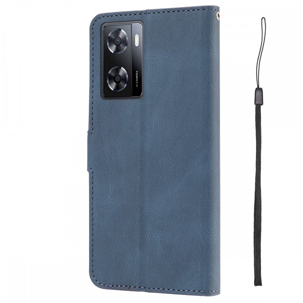עבור OnePlus Nord N20 SE כיסוי ארנק / ספר עשוי מעור בצבע כחול עם חריצים לכרטיסי אשראי