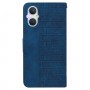 עבור Oppo A96 5G כיסוי ארנק / ספר עשוי מעור בצבע כחול עם חריצים לכרטיסי אשראי
