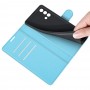 עבור Oppo F19 כיסוי ארנק / ספר עשוי מעור בצבע כחול עם חריצים לכרטיסי אשראי