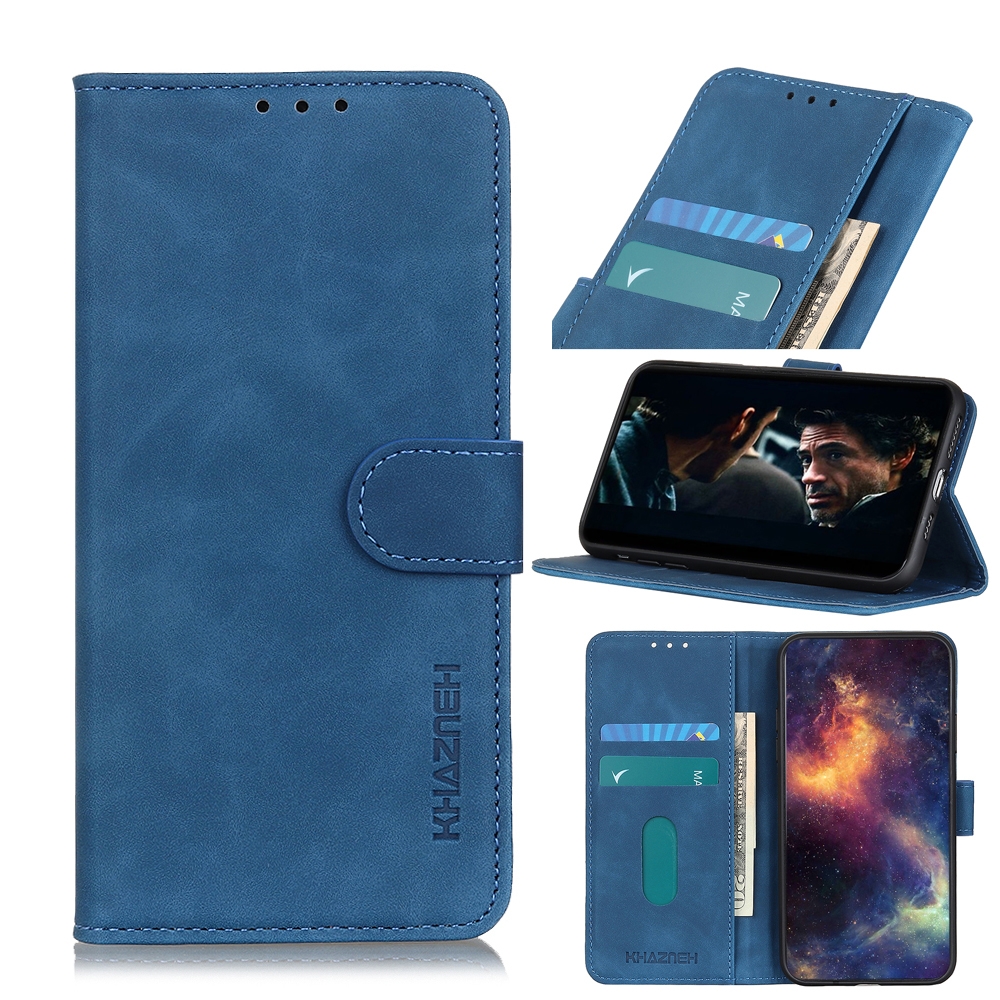 עבור Oppo Find X3 Lite כיסוי ארנק / ספר עשוי מעור בצבע כחול עם חריצים לכרטיסי אשראי