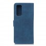 עבור Oppo Reno4 5G כיסוי ארנק / ספר עשוי מעור בצבע כחול עם חריצים לכרטיסי אשראי