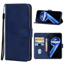 עבור Realme 9 5G כיסוי ארנק / ספר עשוי מעור בצבע כחול עם חריצים לכרטיסי אשראי
