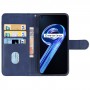 עבור Realme 9 Pro כיסוי ארנק / ספר עשוי מעור בצבע כחול עם חריצים לכרטיסי אשראי