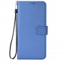 עבור Realme C55 כיסוי ארנק / ספר עשוי מעור בצבע כחול עם חריצים לכרטיסי אשראי