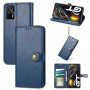 עבור Realme GT 5G כיסוי ארנק / ספר עשוי מעור בצבע כחול עם חריצים לכרטיסי אשראי