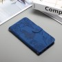 עבור Realme Narzo 50 כיסוי ארנק / ספר עשוי מעור בצבע כחול עם חריצים לכרטיסי אשראי