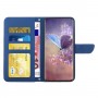 עבור Realme Narzo 50 כיסוי ארנק / ספר עשוי מעור בצבע כחול עם חריצים לכרטיסי אשראי