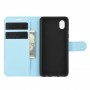 עבור Samsung Galaxy A01 Core כיסוי ארנק / ספר עשוי מעור בצבע כחול עם חריצים לכרטיסי אשראי