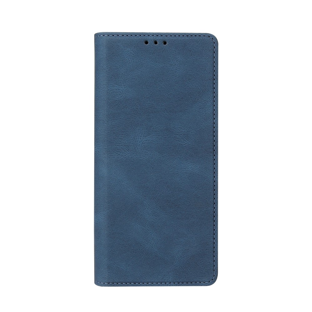 עבור Samsung Galaxy A02 כיסוי ארנק / ספר עשוי מעור בצבע כחול עם חריצים לכרטיסי אשראי