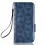 עבור Samsung Galaxy A04 כיסוי ארנק / ספר עשוי מעור בצבע כחול עם חריצים לכרטיסי אשראי