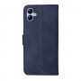 עבור Samsung Galaxy A04e כיסוי ארנק / ספר עשוי מעור בצבע כחול עם חריצים לכרטיסי אשראי