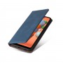 עבור Samsung Galaxy A11 כיסוי ארנק / ספר עשוי מעור בצבע כחול עם חריצים לכרטיסי אשראי