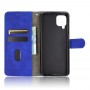 עבור Samsung Galaxy A12 כיסוי ארנק / ספר עשוי מעור בצבע כחול עם חריצים לכרטיסי אשראי