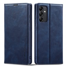 עבור Samsung Galaxy A14 כיסוי ארנק / ספר עשוי מעור בצבע כחול עם חריצים לכרטיסי אשראי