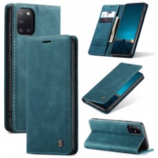 עבור Samsung Galaxy A31 כיסוי ארנק / ספר עשוי מעור בצבע כחול עם חריצים לכרטיסי אשראי