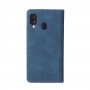 עבור Samsung Galaxy A40 כיסוי ארנק / ספר עשוי מעור בצבע כחול עם חריצים לכרטיסי אשראי