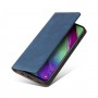 עבור Samsung Galaxy A40 כיסוי ארנק / ספר עשוי מעור בצבע כחול עם חריצים לכרטיסי אשראי