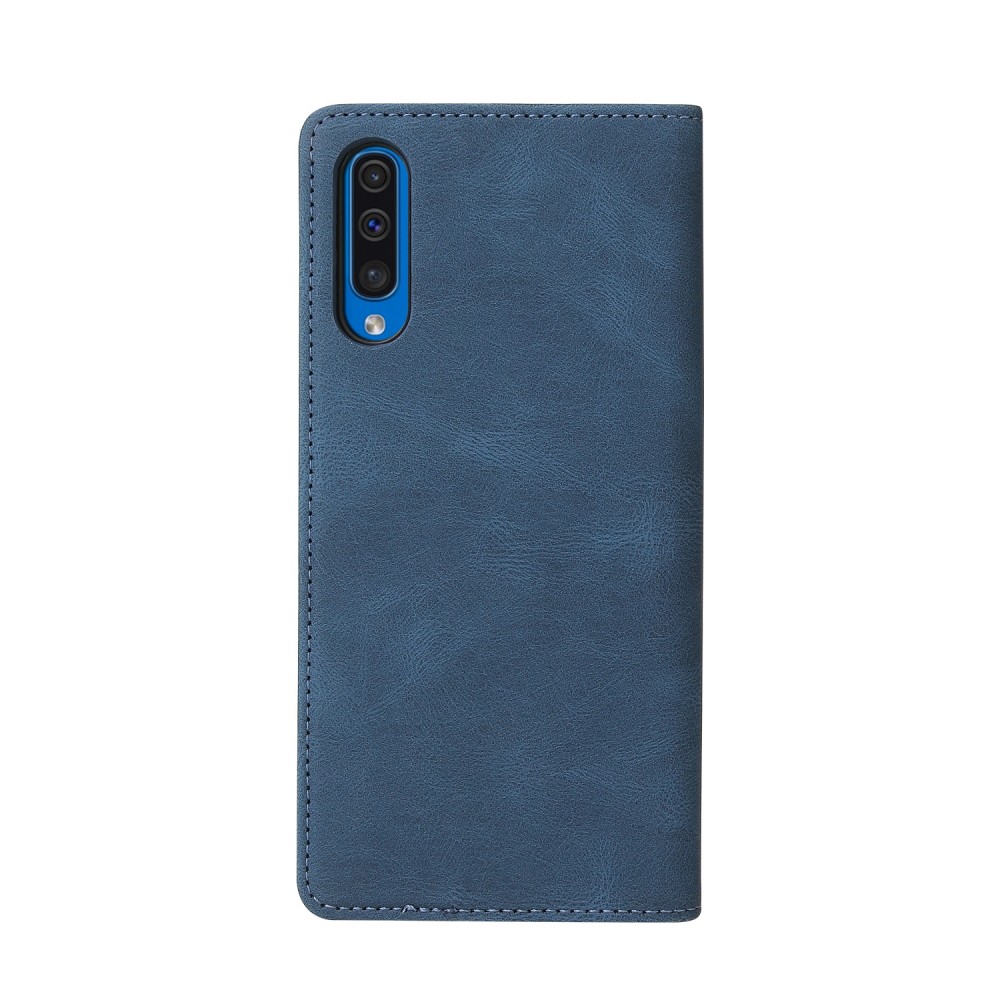 עבור Samsung Galaxy A50 כיסוי ארנק / ספר עשוי מעור בצבע כחול עם חריצים לכרטיסי אשראי