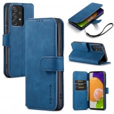 עבור Samsung Galaxy A53 5G כיסוי ארנק / ספר עשוי מעור בצבע כחול עם חריצים לכרטיסי אשראי