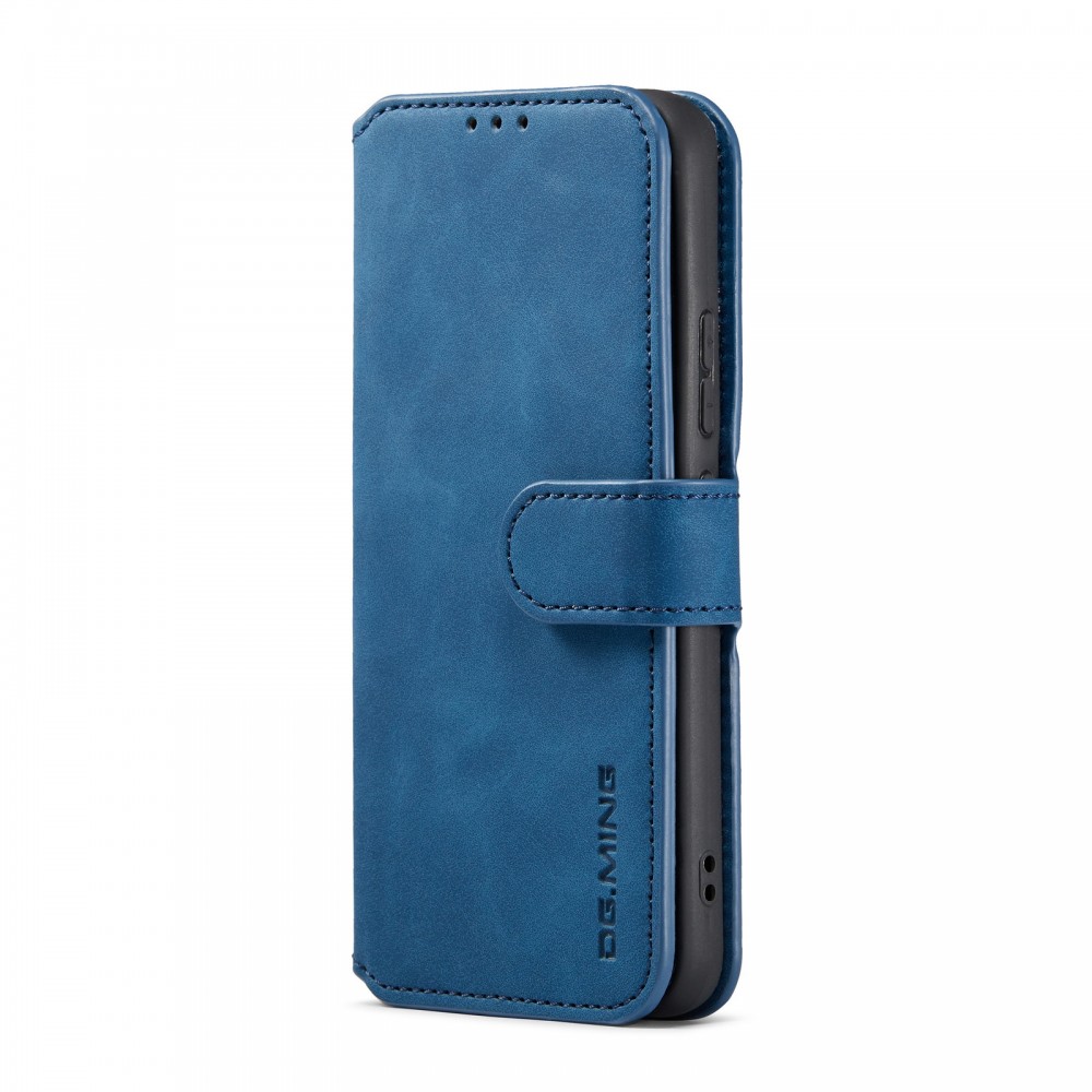 עבור Samsung Galaxy A53 5G כיסוי ארנק / ספר עשוי מעור בצבע כחול עם חריצים לכרטיסי אשראי