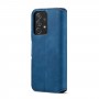 עבור Samsung Galaxy A53 5G כיסוי ארנק / ספר עשוי מעור בצבע כחול עם חריצים לכרטיסי אשראי