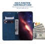עבור Samsung Galaxy A70s כיסוי ארנק / ספר עשוי מעור בצבע כחול עם חריצים לכרטיסי אשראי