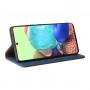 עבור Samsung Galaxy A71 כיסוי ארנק / ספר עשוי מעור בצבע כחול עם חריצים לכרטיסי אשראי