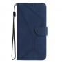 עבור Samsung Galaxy M54 כיסוי ארנק / ספר עשוי מעור בצבע כחול עם חריצים לכרטיסי אשראי