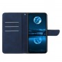 עבור Samsung Galaxy M54 כיסוי ארנק / ספר עשוי מעור בצבע כחול עם חריצים לכרטיסי אשראי