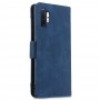 עבור Samsung Galaxy Note10+ 5G כיסוי ארנק / ספר עשוי מעור בצבע כחול עם חריצים לכרטיסי אשראי