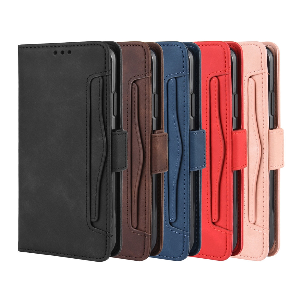 עבור Samsung Galaxy Note10+ 5G כיסוי ארנק / ספר עשוי מעור בצבע כחול עם חריצים לכרטיסי אשראי