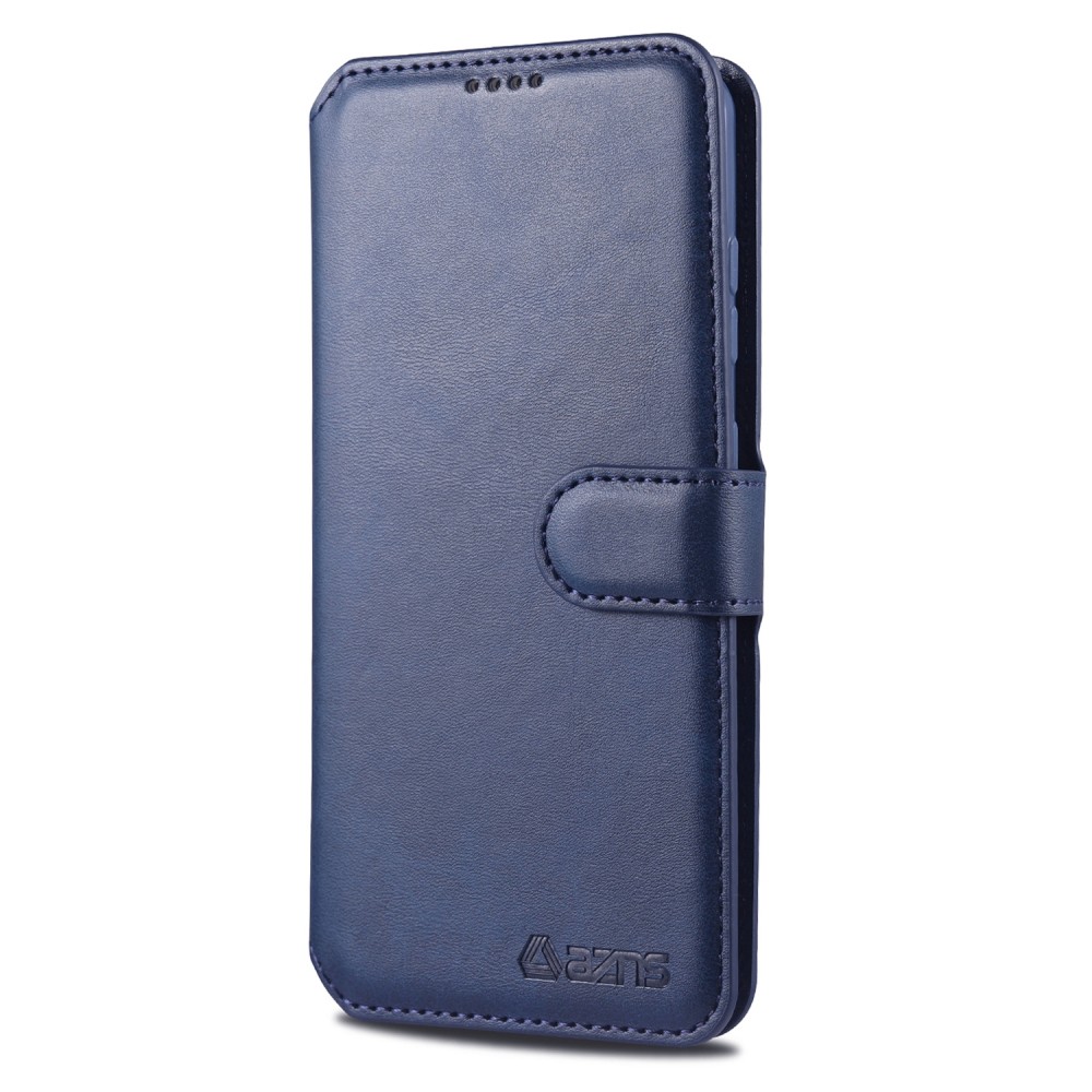 עבור Samsung Galaxy S20 FE כיסוי ארנק / ספר עשוי מעור בצבע כחול עם חריצים לכרטיסי אשראי