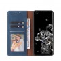 עבור Samsung Galaxy S20 Ultra כיסוי ארנק / ספר עשוי מעור בצבע כחול עם חריצים לכרטיסי אשראי