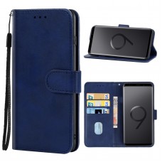 עבור Samsung Galaxy S9+ כיסוי ארנק / ספר עשוי מעור בצבע כחול עם חריצים לכרטיסי אשראי