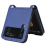 עבור Samsung Galaxy Z Flip3 5G כיסוי ארנק / ספר עשוי מעור בצבע כחול עם חריצים לכרטיסי אשראי