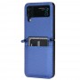 עבור Samsung Galaxy Z Flip3 5G כיסוי ארנק / ספר עשוי מעור בצבע כחול עם חריצים לכרטיסי אשראי