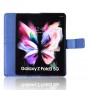 עבור Samsung Galaxy Z Fold3 5G כיסוי ארנק / ספר עשוי מעור בצבע כחול עם חריצים לכרטיסי אשראי