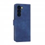 עבור Samsung Galaxy Z Fold5 כיסוי ארנק / ספר עשוי מעור בצבע כחול עם חריצים לכרטיסי אשראי