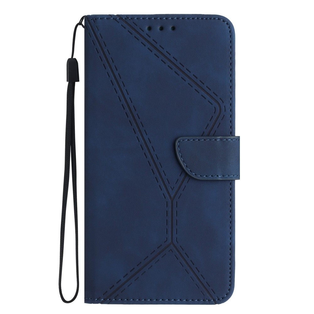 עבור Vivo V27 כיסוי ארנק / ספר עשוי מעור בצבע כחול עם חריצים לכרטיסי אשראי