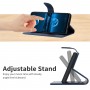 עבור Vivo V27 כיסוי ארנק / ספר עשוי מעור בצבע כחול עם חריצים לכרטיסי אשראי