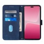 עבור Xiaomi 13 Lite כיסוי ארנק / ספר עשוי מעור בצבע כחול עם חריצים לכרטיסי אשראי