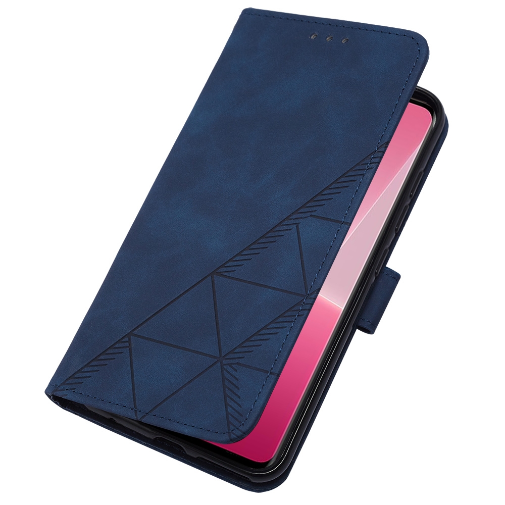 עבור Xiaomi 13 Lite כיסוי ארנק / ספר עשוי מעור בצבע כחול עם חריצים לכרטיסי אשראי