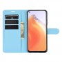 עבור Xiaomi Mi 10T Pro 5G כיסוי ארנק / ספר עשוי מעור בצבע כחול עם חריצים לכרטיסי אשראי