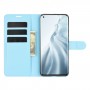 עבור Xiaomi Mi 11 כיסוי ארנק / ספר עשוי מעור בצבע כחול עם חריצים לכרטיסי אשראי