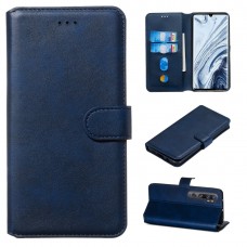 עבור Xiaomi Mi Note 10 כיסוי ארנק / ספר עשוי מעור בצבע כחול עם חריצים לכרטיסי אשראי