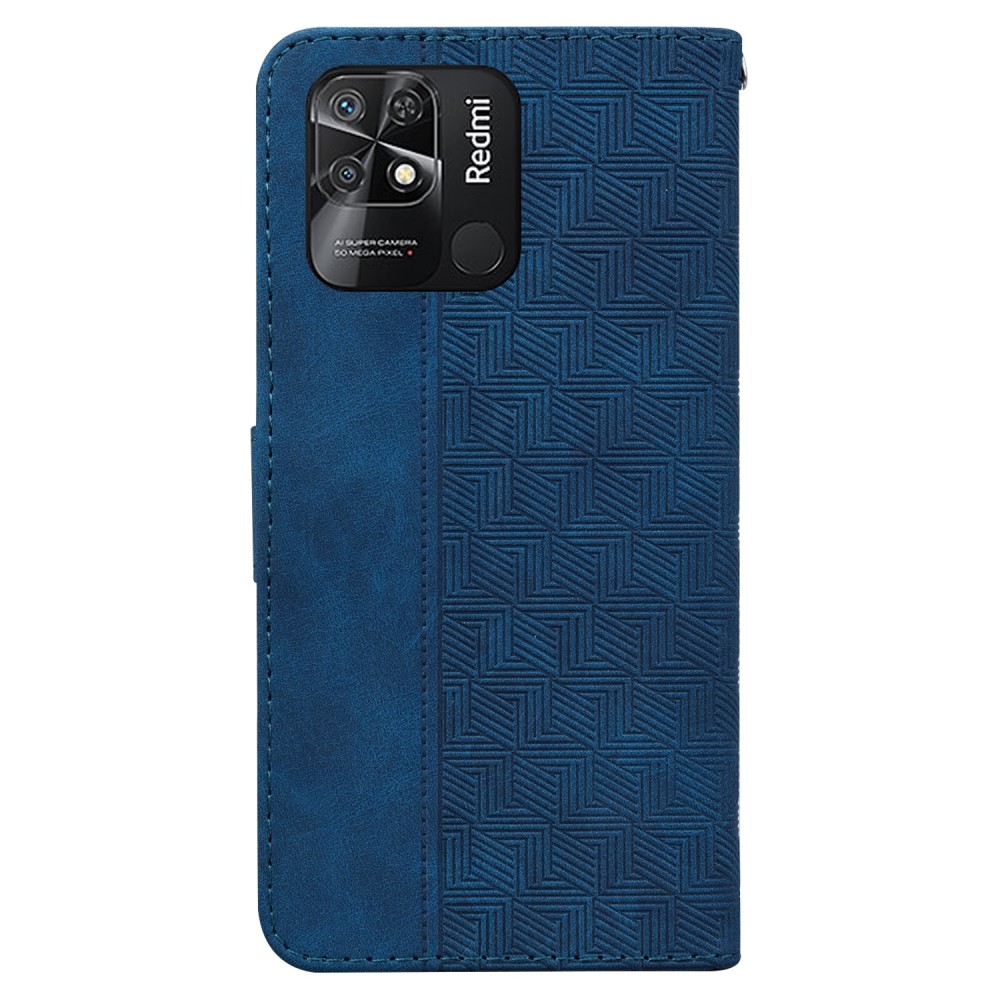 עבור Xiaomi Redmi 10C כיסוי ארנק / ספר עשוי מעור בצבע כחול עם חריצים לכרטיסי אשראי