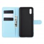 עבור Xiaomi Redmi 9A כיסוי ארנק / ספר עשוי מעור בצבע כחול עם חריצים לכרטיסי אשראי