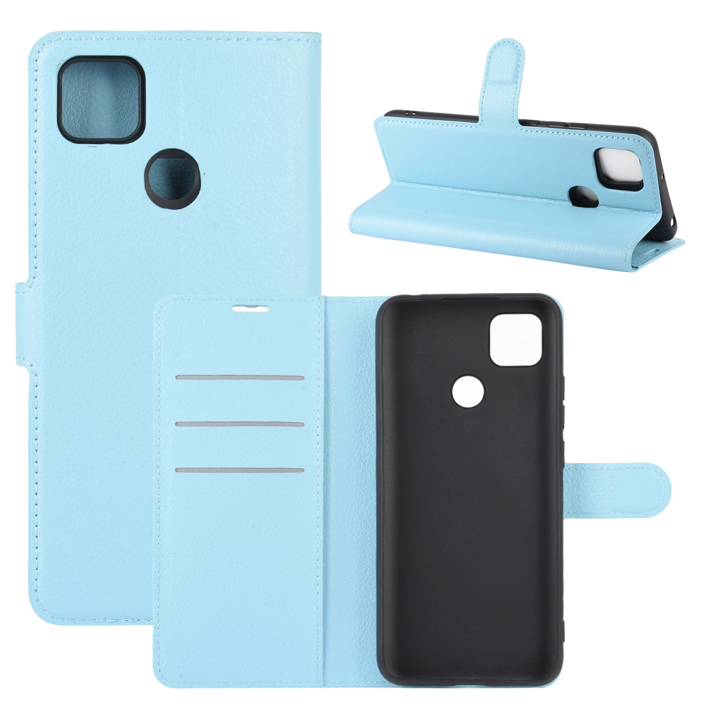 עבור Xiaomi Redmi 9C כיסוי ארנק / ספר עשוי מעור בצבע כחול עם חריצים לכרטיסי אשראי