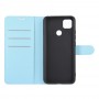 עבור Xiaomi Redmi 9C כיסוי ארנק / ספר עשוי מעור בצבע כחול עם חריצים לכרטיסי אשראי